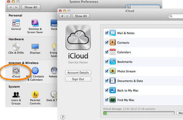 Mac 上開啟iCloud