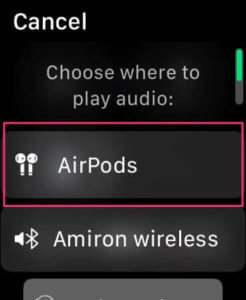 手動切換到AirPods